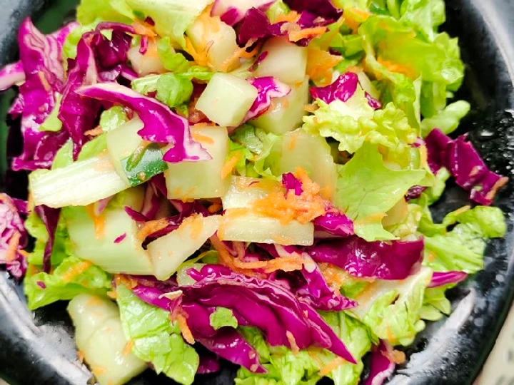Cara Simple Menyiapkan Resep  Simple salad yang Lezat, Bikin Ketagihan