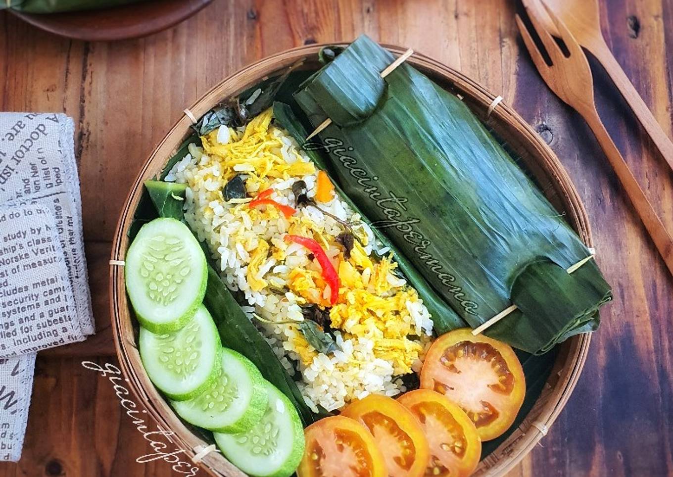 Nasi Pepes Ayam kemangi