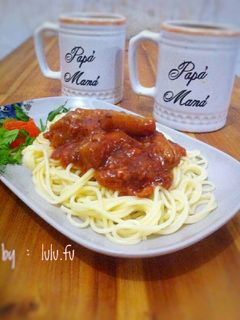 Foto resep Spaghetti bolognese sosis
