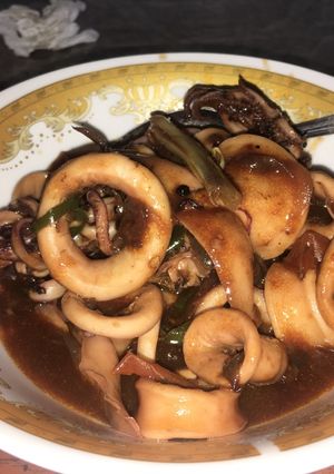 Foto resep Cumi masak lada hitam dengan serai