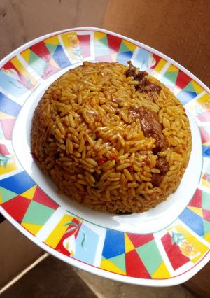 A picture of Dafaduka(Party jallof rice).