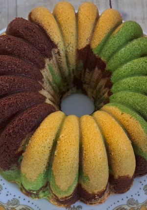 Foto resep Marmer Cake Pandan Cokelat