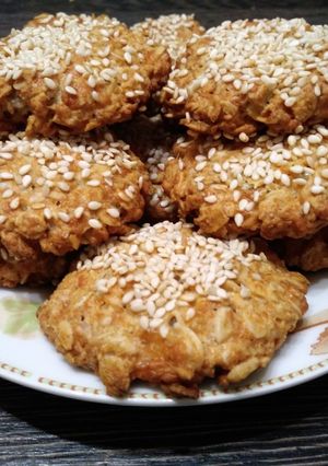 Sajtos zabpelyhes keksz recept fotója