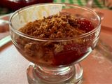 Frutillas cocidas más crocante para acompañar helado