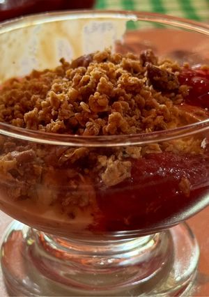 Una foto de Frutillas cocidas más crocante para acompañar helado