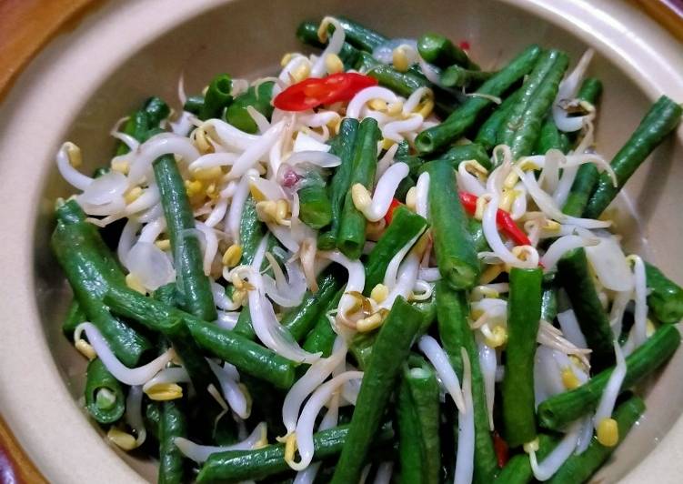 Tumis toge kacang panjang