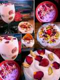 Gulab Jamun Parfait and Purple Smoothie
