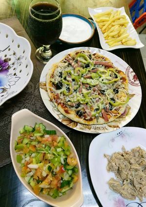 صورة لوصفة بيتزا المقلااة