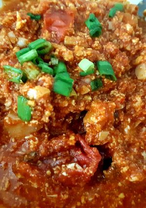 รูปของ พริกอ่องเห็ดใส่ไข่  มังสวิรัติ  Tomato Chilli Paste/ Dipping wit