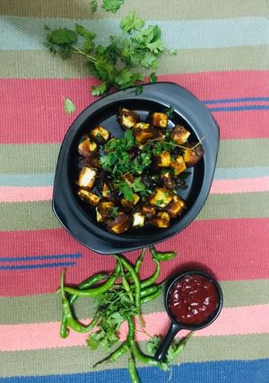 A picture of Paneer 65.