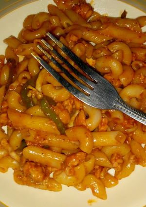 A picture of Chicken tandori pasta.