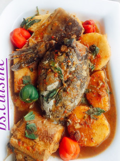A picture of Yam and cat fish peppersoup.