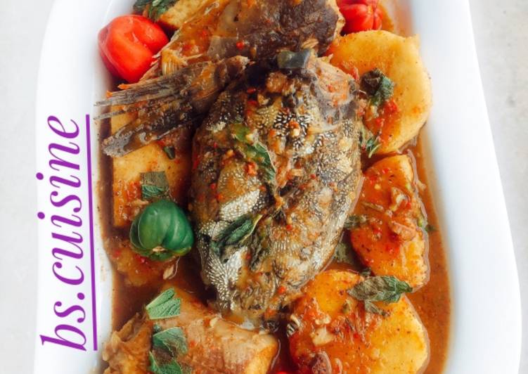 Recipe of Super Quick Homemade Yam and cat fish peppersoup