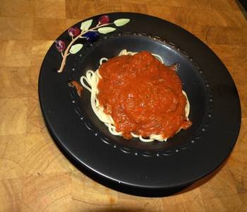 Easy Making Recipe Shrimp on Pasta with Marinara Sauce Delicious Simple