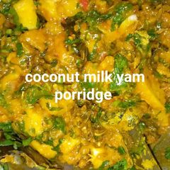 Coconut milk yam porridge A picture of Coconut milk yam porridge.