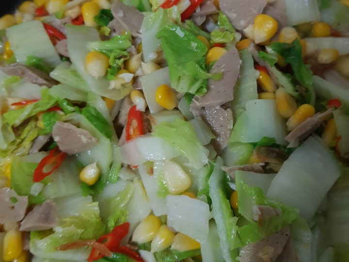 Resep Tumis Sawi Putih Jagung Bakso yang Enak Banget