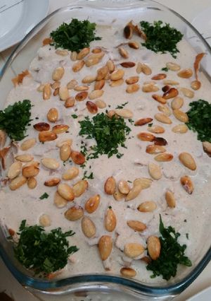 صورة لوصفة فتة دجاج
