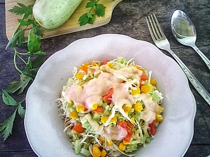 Langkah Gampang Menyiapkan Resep  Salad Sayur Simple Untuk Isian Dadar Gulung yang Enak Banget, Menggugah Selera