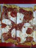 Keto pepperoni pizza