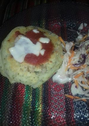 Una foto de Papaburguers o tortitas de papa ♡
