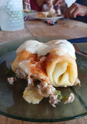 Una foto de Canelones de Muslo