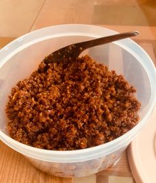 thịt chưng mắm tép