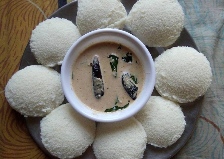 Easiest Way to Prepare Ultimate Idli with ground nut chutney