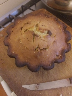 Una foto de Budín de banana y chocolate relleno de dulce de leche