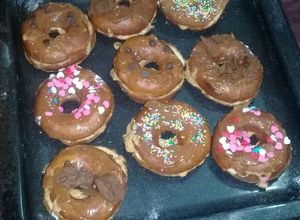 Una foto de Donas relleno chocotorta
