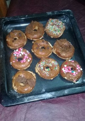 Una foto de Donas relleno chocotorta