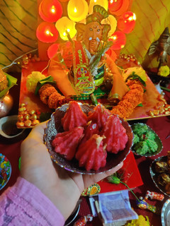 A picture of Rose gulkand modak.