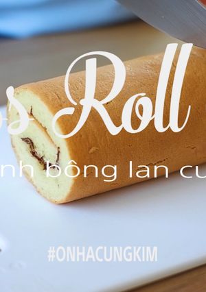 Hình của món Cách làm bánh bông lan cuộn đơn giản tại nhà | Swiss Roll Cake | Ở NHÀ CÙNG KIM.