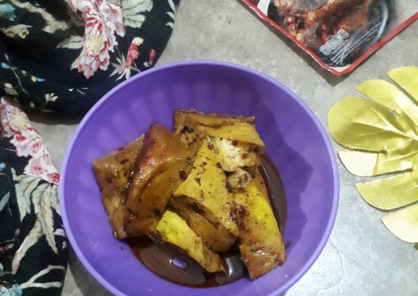 Tahu ungkep bumbu rujak