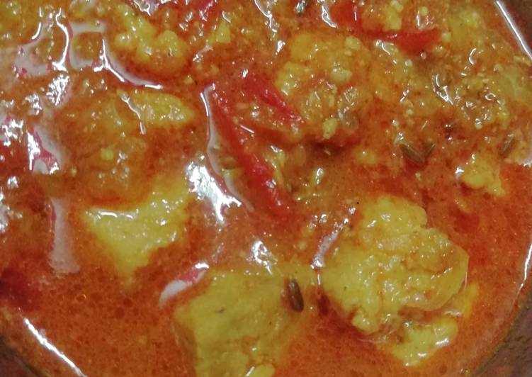 Recipe of Super Quick Homemade Fried Besan kadhi