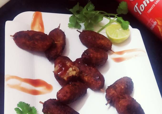 Cauliflower Soya Stick Kebabs