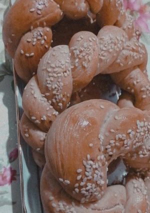 عکسی از دستور نان سیمیت خوشگل و خوش بافت😍🥐🇹🇷