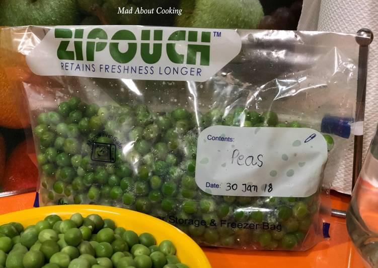 How to preserve Peas (Matar)?