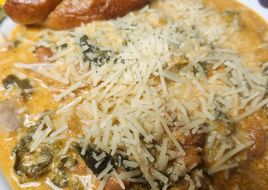 Brad's collard bean sausage and pumpkin stew