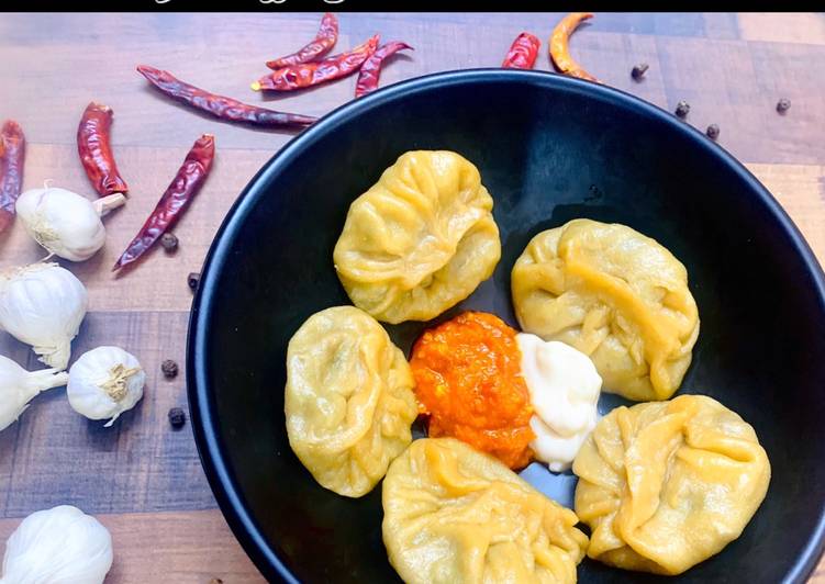 Steamed Wheat Momos (with Soya stuffing)
