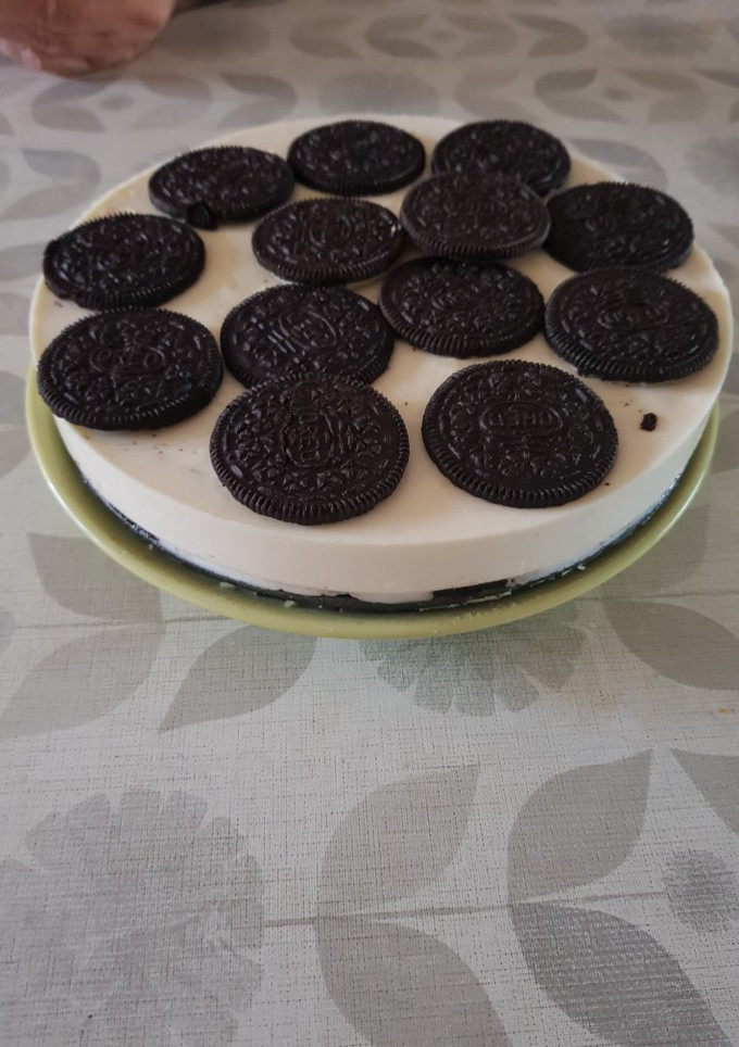Una foto de Tarta de queso con oreo