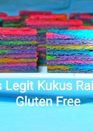 Foto resep Lapis Legit Rainbow Gluten Free|Rainbow Layer Cake Gluten Free