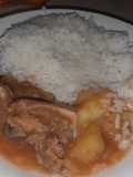 Salsa con Arroz al ajo