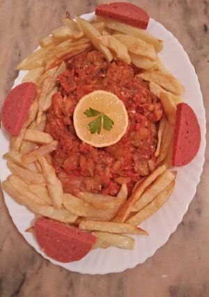 صورة لوصفة شكشوكة باذنجان مشوي 🍆🍆🍅🍅