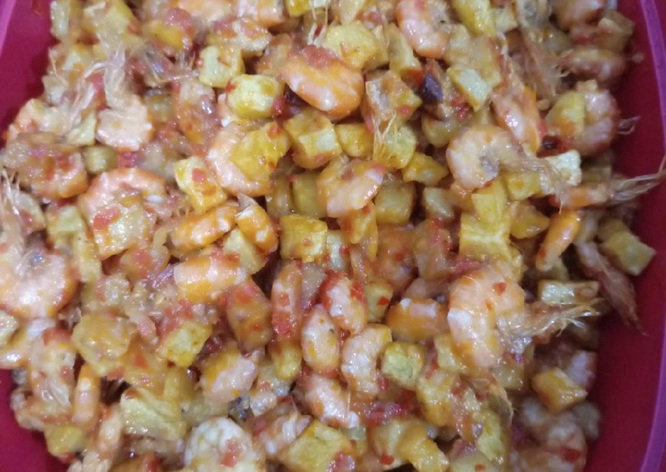 Balado Udang Kentang
