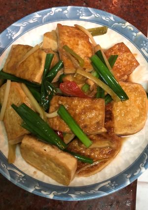 蔥燒豆腐 的食譜成品照片