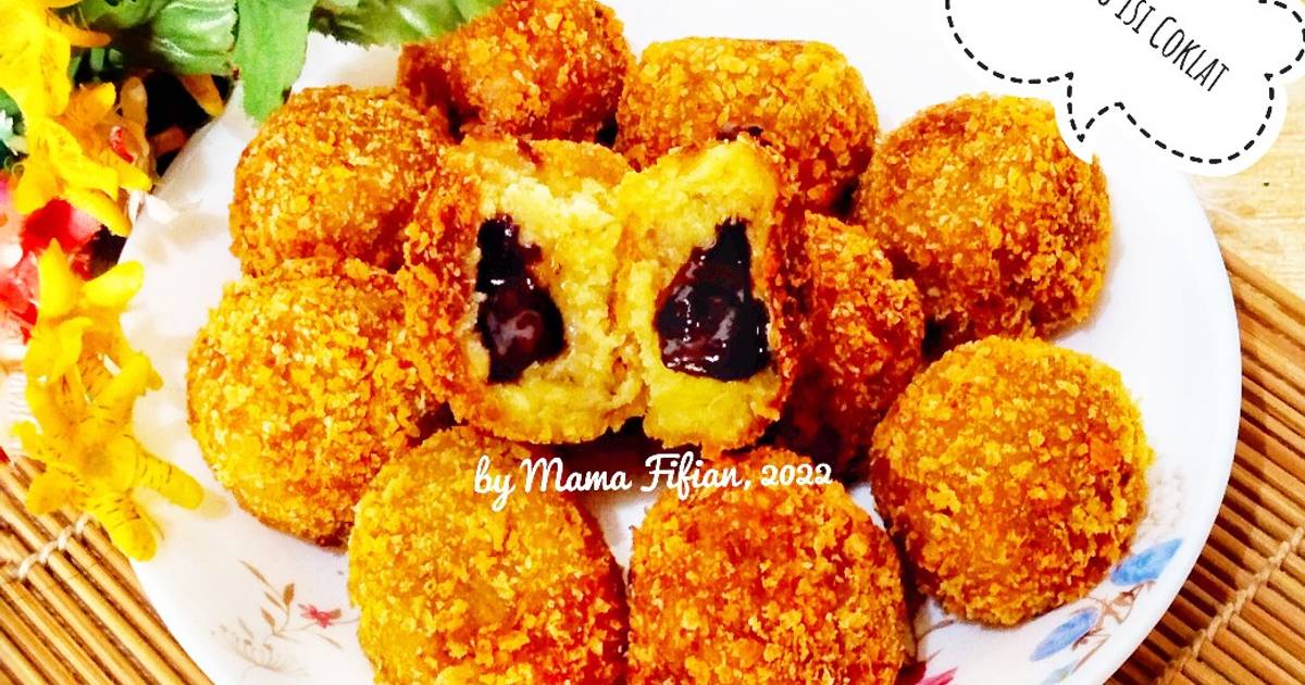 Resep Bola Bola Pisang Isi Coklat Oleh Lanjarsih Mama Fifian