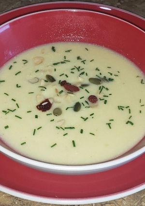 Una foto de Crema de coliflor