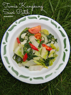 Foto resep Tumis Kangkung Sawi Putih
