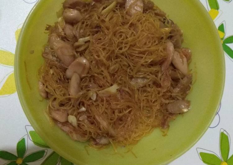 Resep Bihun goreng simpel 3bahan Anti Gagal