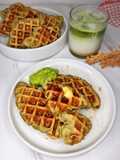 Matcha Croffle sederhana dan cepat